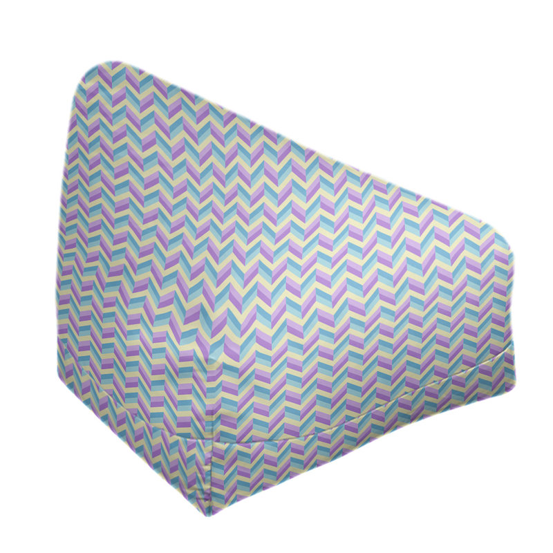 Petite chaise à sacs à billes & Leffel, H 120 po x L 31 po x P 60 po, Bleu / mauve, Rembourrage poly