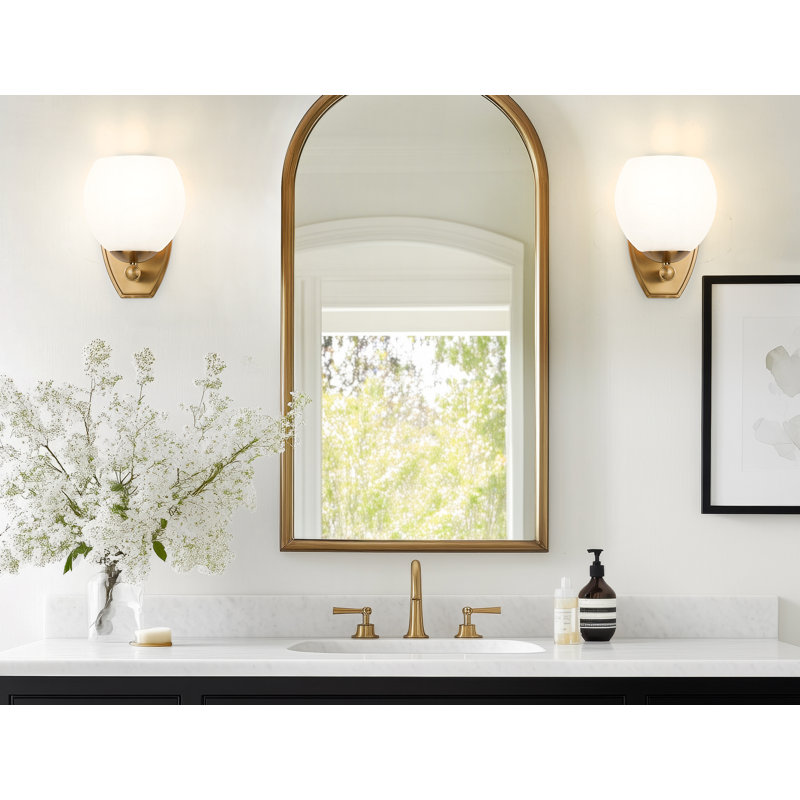 Novalie 8.75 inch Modern Gold 1 Light Wall Sconce, Modern Gold