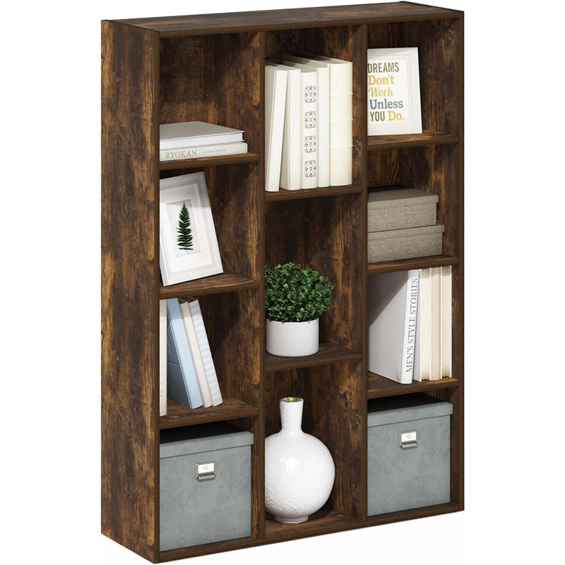 11-Cube Reversible Open Shelf Bookcase,