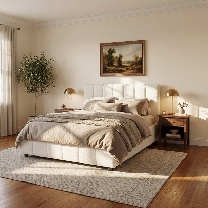 Base de lit tapissier Arlo, Grand lit