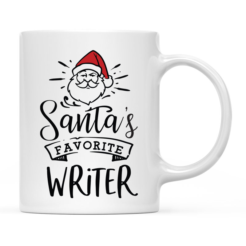 Grande tasse à café Tuileries, « Santa's Favorite Writer »