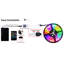 RGB LED Strip Lights, 13.2ft Music Sync Colour Changing, App Control with Rechargeable Power Bank