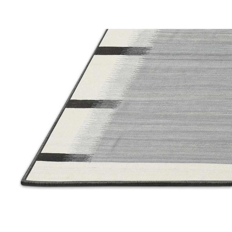 Tapis abstrait beige / noir / gris, Rectangle 8 pi x 10 pi