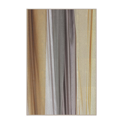 Tapis brun/gris à motifs