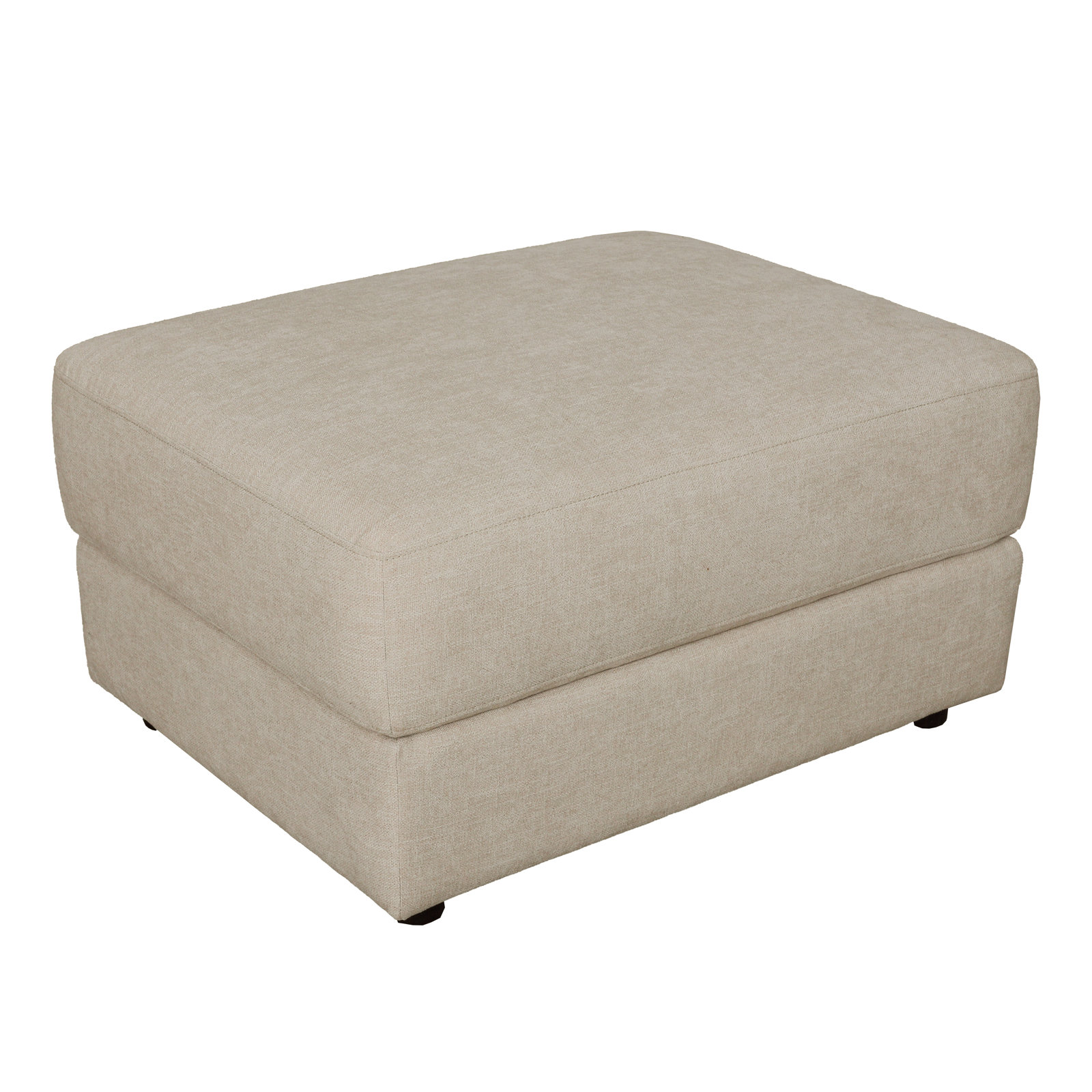 Upholstered Ottoman, Sand 100% Polyester
