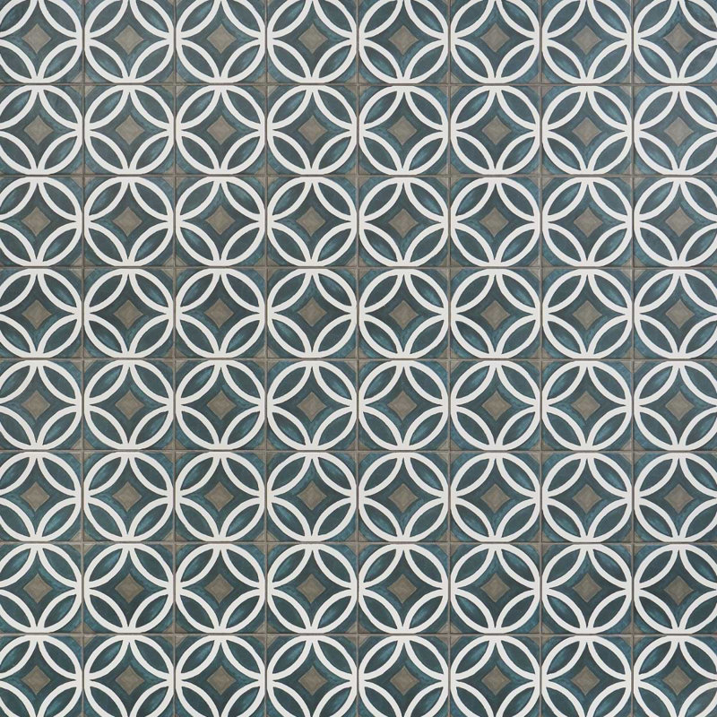 Breeze Nautilus Blue Deco 6x6 Matte Porcelain Tile