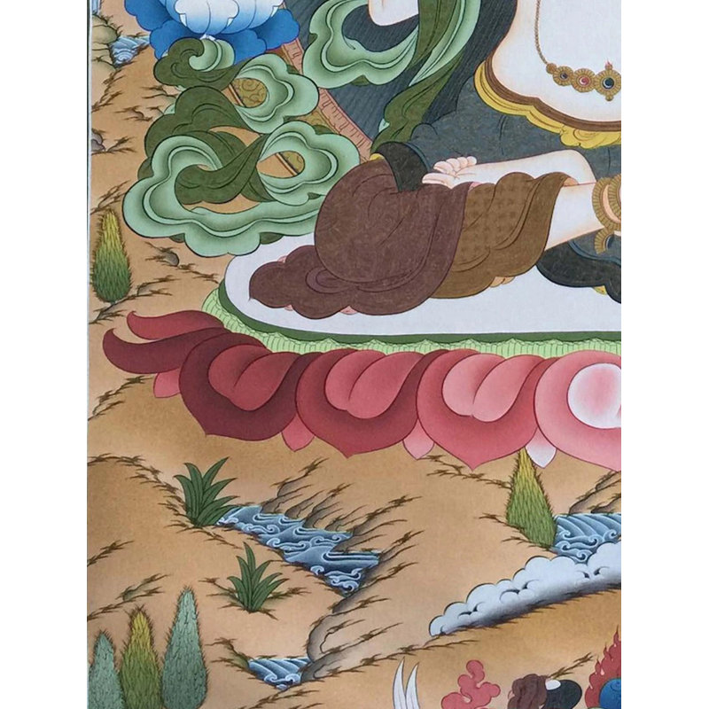 Avalokiteshvara | Chenrezig Thanka (Thangka sans brocart)