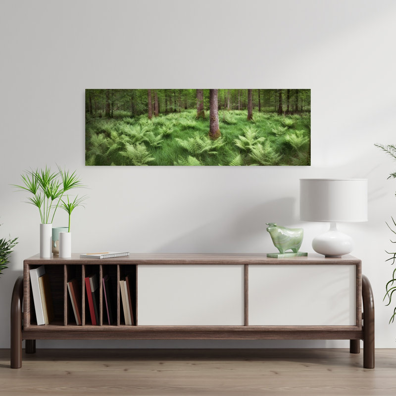 Art mural de forêt fougère sereine, 12" H x 36" W