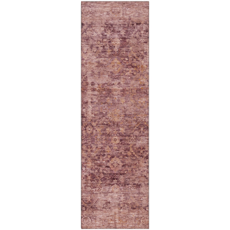 Premium Machine Washable Otte AMF1773 Border Rug, Runner 2'3" x 7'6"