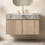 Armoire de salle de bain de luxe en bois naturel 30 po Luxury