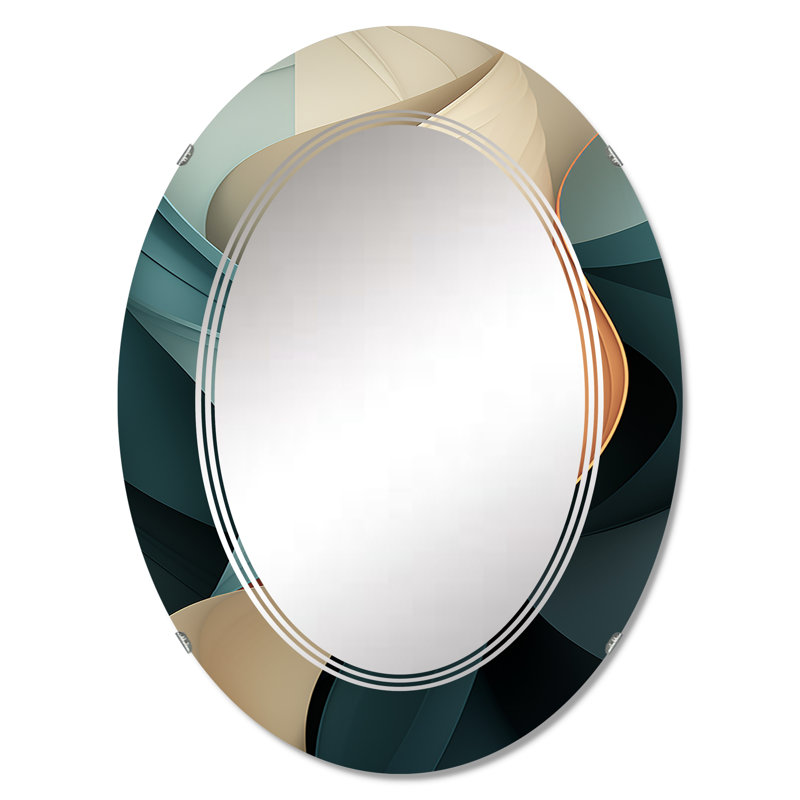 Wannie - Miroir mural moderne ovale, 36 po x 24 po