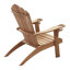 Chaise Adirondack en bois de teck Anayha avec porte-gobelets-94414001