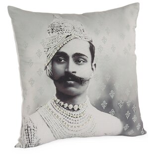 Royal Photographic Embroidered Cotton Throw Pillow