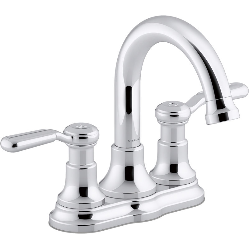 Ludington Centerset Bathroom Sink Faucet, Polished Chrome