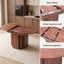 Table de salle à manger extensible de 45,3 po à 61 po pour 4 à 6 personnes, table de salle à manger extensible ronde à ovale avec rallonge intégrée, table de cuisine moderne en bois avec base à piédestal pour salle à manger, cuisine, appartement, brun noyer