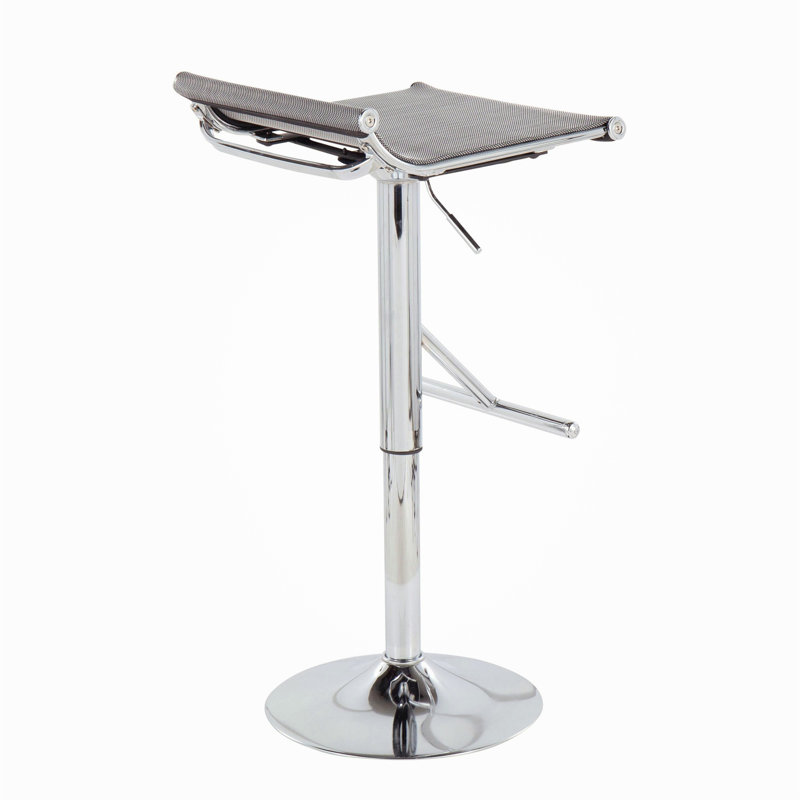 Tabouret de bar contemporain réglable, Argent argent