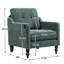 Simple confortable avec orifice latéral et rangement, rembourrage en coton PP, pieds en bois rétro de style nuage pour chaise de chambre à coucher foncé, rembourrage multicouche, salon de rangement-1856147924