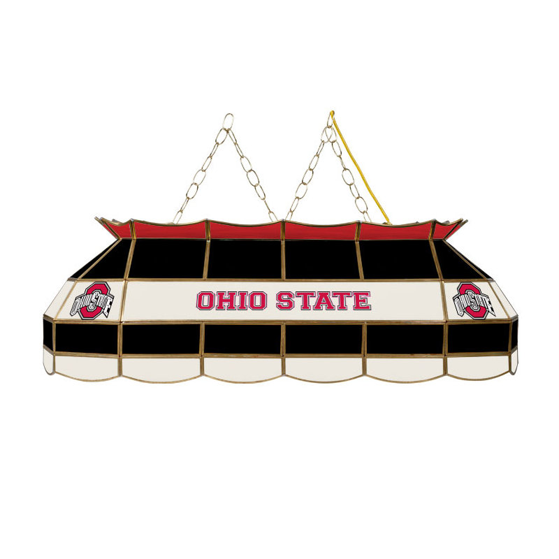 Luminaire suspendu linéaire pour table de billard 3 lumières NCAA, Ohio State