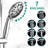 Wall Mounted Shower With Stainless Steel Rod, 7-setting Dual Head, Coating 7-mode Head System Finish, Mount