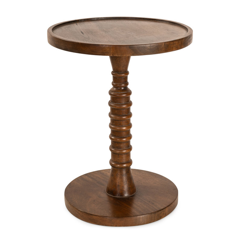 Threaded Drink Table Light Blue, Natural