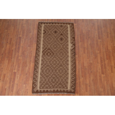 Tapis oriental kilim réversible en laine 4 x 7