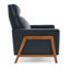 Leather Push Back Recliner - Midnight Blue-1564317206