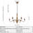 6-Light Brass Gold Leaf Farmhouse Chandelier