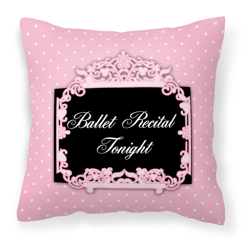 Coussin décoratif intérieur/extérieur ballerine ballet considérant soir, 18 po x 18 po