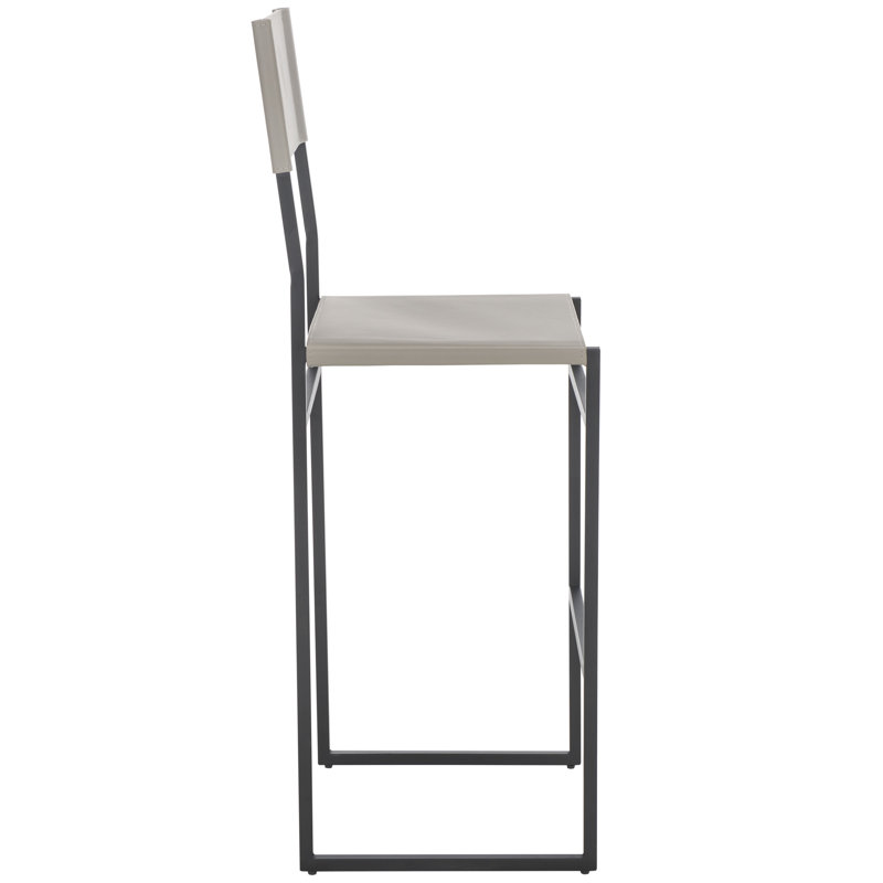 Fairbanks Counter Stool with Metal Frame, Light Gray, Bar Stool (30" Seat Height)