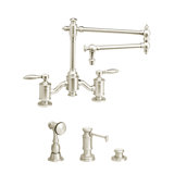 Towson Bridge Faucet - 18" Articulated Spout - Lever Handles