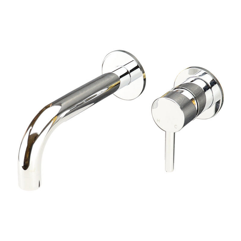 Robinet de salle de bain mural Reynoldsburg, Chrome poli