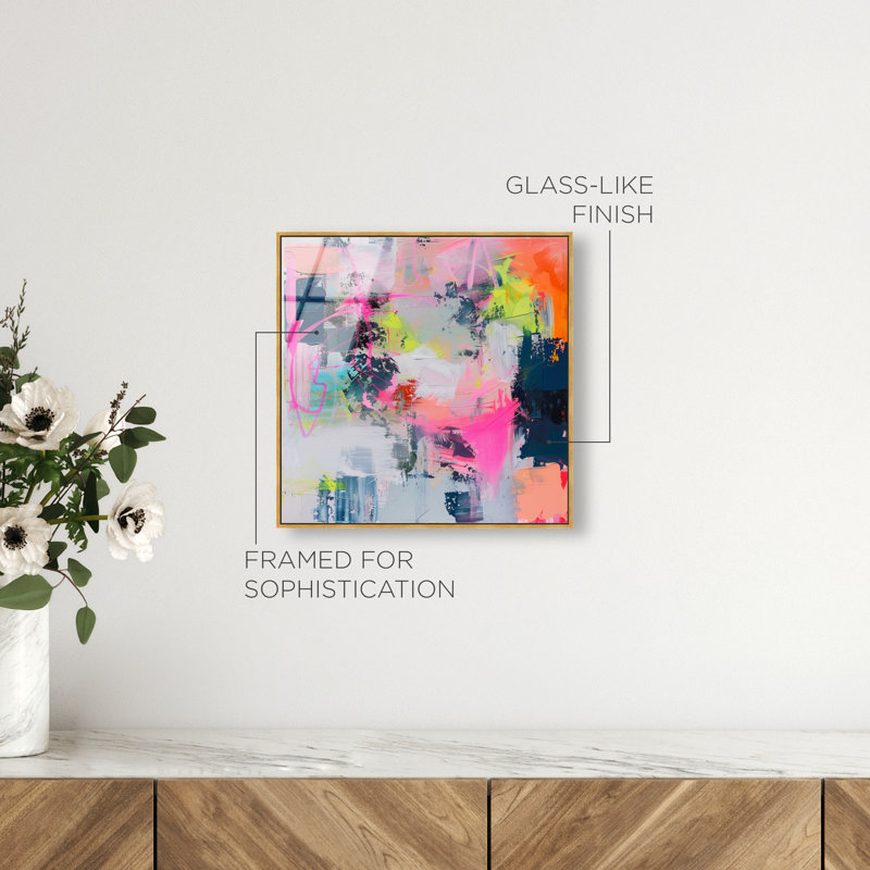 Pastel Luminance I High-Gloss Frameless Acrylic Glass Wall Art Abstract Print by Oliver Gal, Ready to Hang, 12 x 12