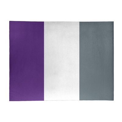 Tapis mauve rayé/gris ardoise