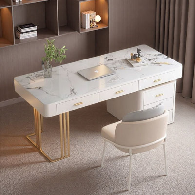 Bureau moderne en ardoise moderne avec cadre doré