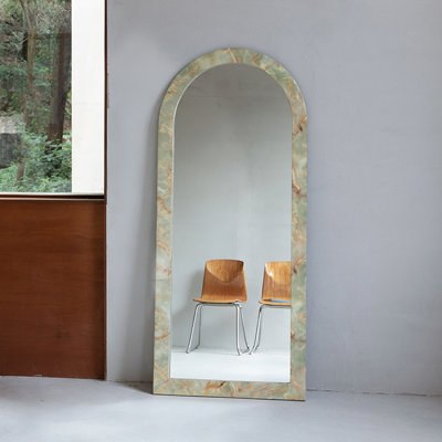 Half-Circle Manufactured Wood Full Length Mirrors