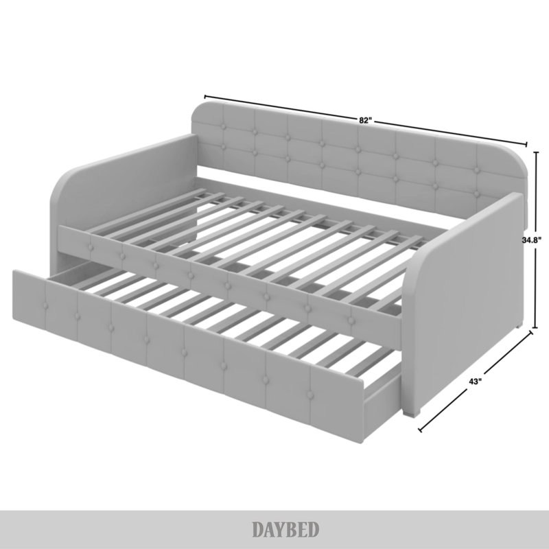 Friedlenchen Upholstered Daybed, Light Gray