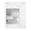 Meuble-lavabo mural, lavabo, armoire de 50 cm, fines rayures sculptées, tablette latérale ouverte, articles de toilette, armoire de rangement fermée de 76 cm, lavabo rectangulaire en céramique, aspect flottant pour créer un espace aéré.