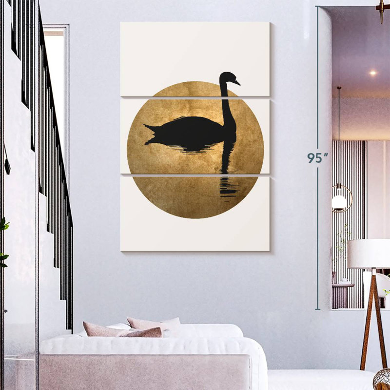 Brampt The Swan Gold, 38" H x 24" W