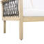 Canapés de patio confort, ensemble moderne en corde de bois d'acacia pour le divertissement à domicile