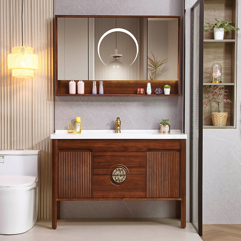 Chinese-style light luxury bathroom Vanity.