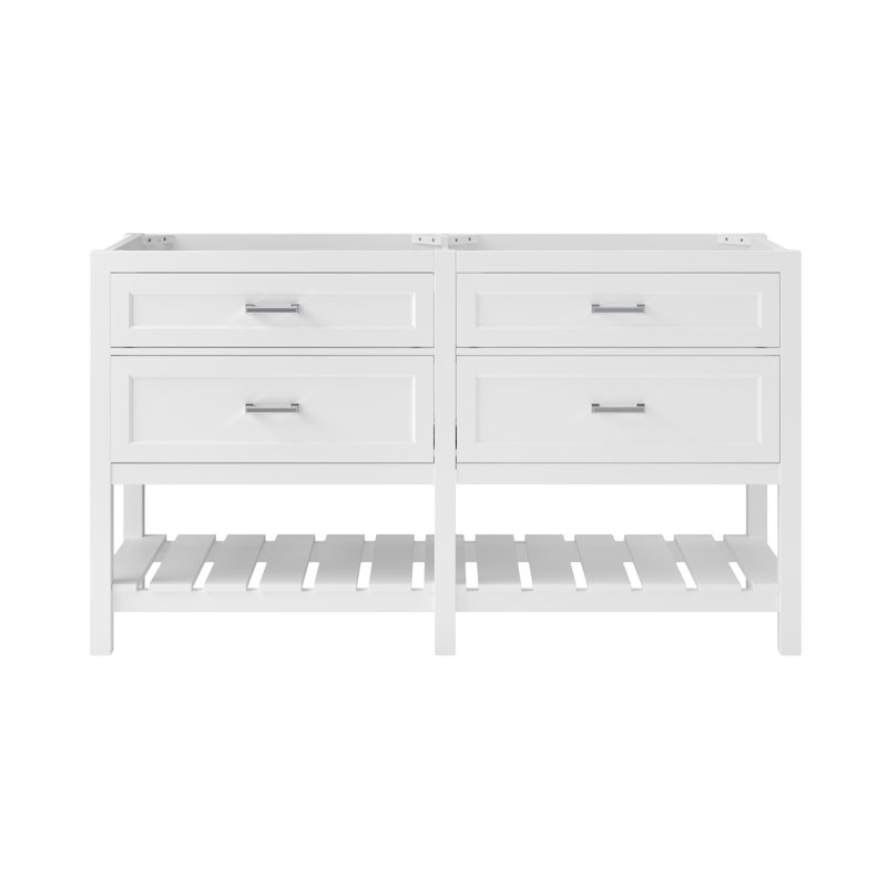 Lawson 60'' Double Bathroom Vanity Base Only, White