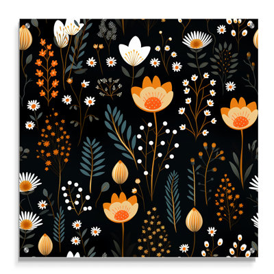 Hartline - Décoration murale acrylique à motif floral