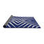Tapis bleu/blanc à motifs Ulrike-65783081