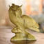 Focused Owl Wood Sculpture