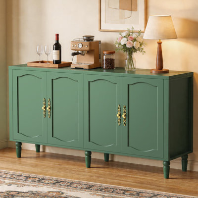 Buffet, armoire de rangement de cuisine avec 4 portes et tablettes réglables l 63 po Hayter