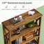 Bibliothèque classique en bois, tablettes élégantes, bibliothèque autoportante robuste