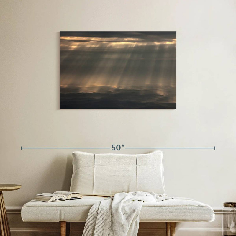 Alvord Sunrays And Cloudy Sky, 24" H x 36" W