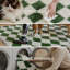 Machine-Washable Checkered Shag Area Rug-1373079846-1373079849