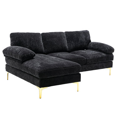 Canapé et méridienne modulaires en chenille de 55,51 po de large Kyeon