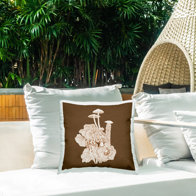 Housse et insert de coussin décoratif carré en polyester pour l'intérieur et l'extérieur